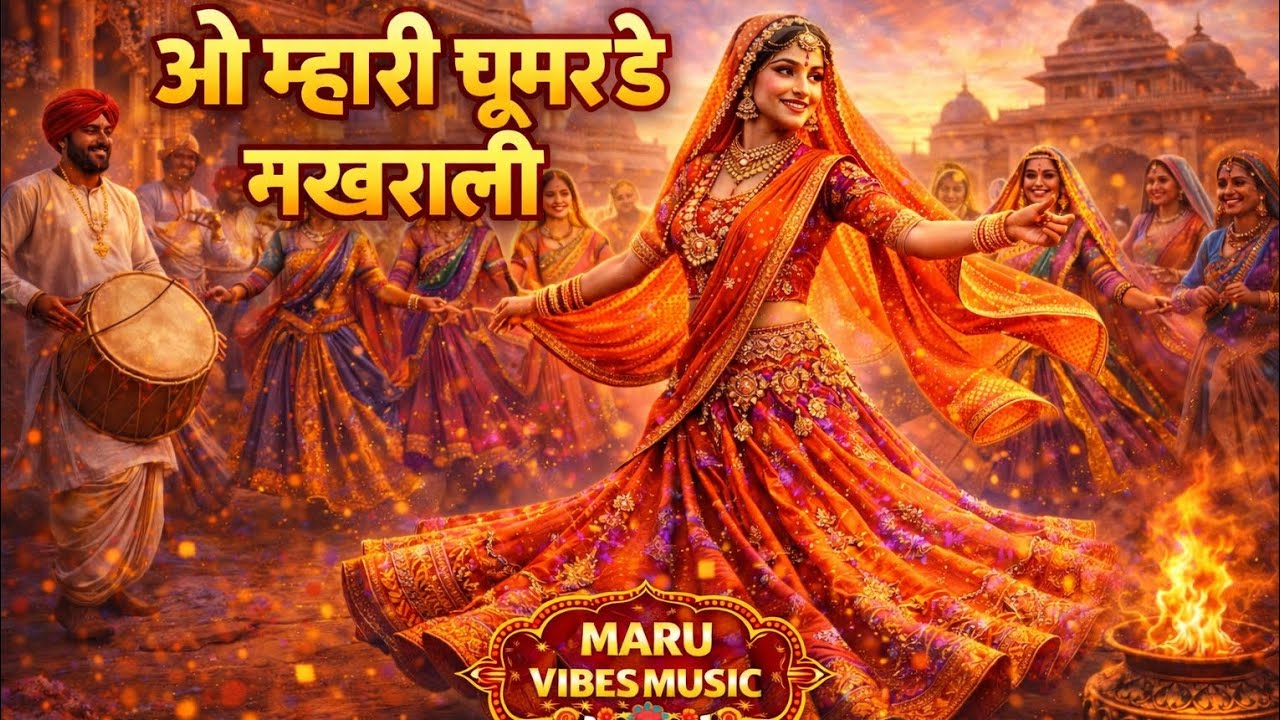 ओ म्हारी घूमर छे नखराळी 💃| Rajri Ghoomar Song 2026 | Rajasthani Folk Dance | Maru Vibes Music