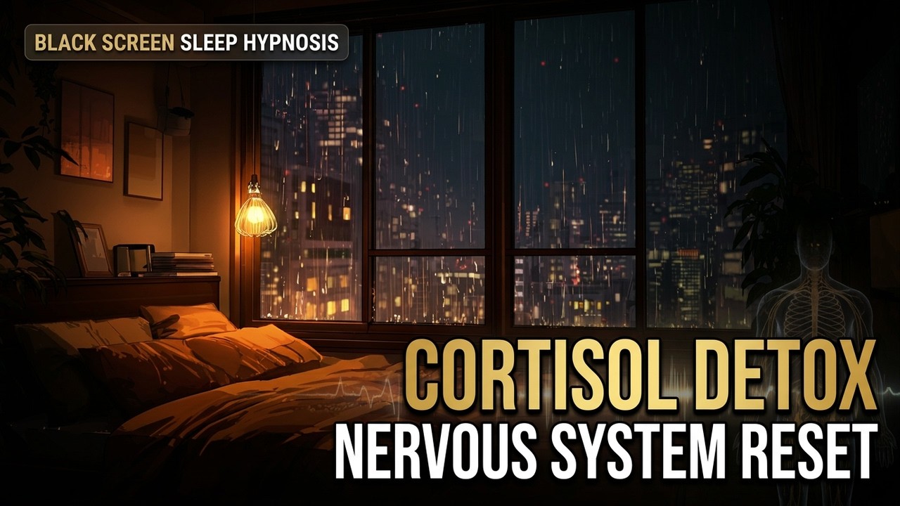 Black Screen Sleep Hypnosis for Cortisol Detox and Nervous System Reset