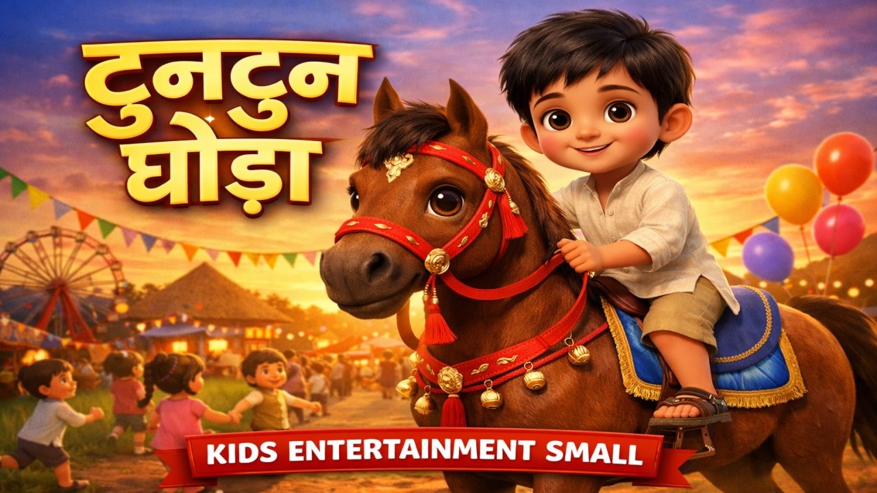 टुनटुन घोड़ा | Hindi Kids Song |  Cartoon Rhyme | Nursery Rhymes for kid | Kids Entertainment Small