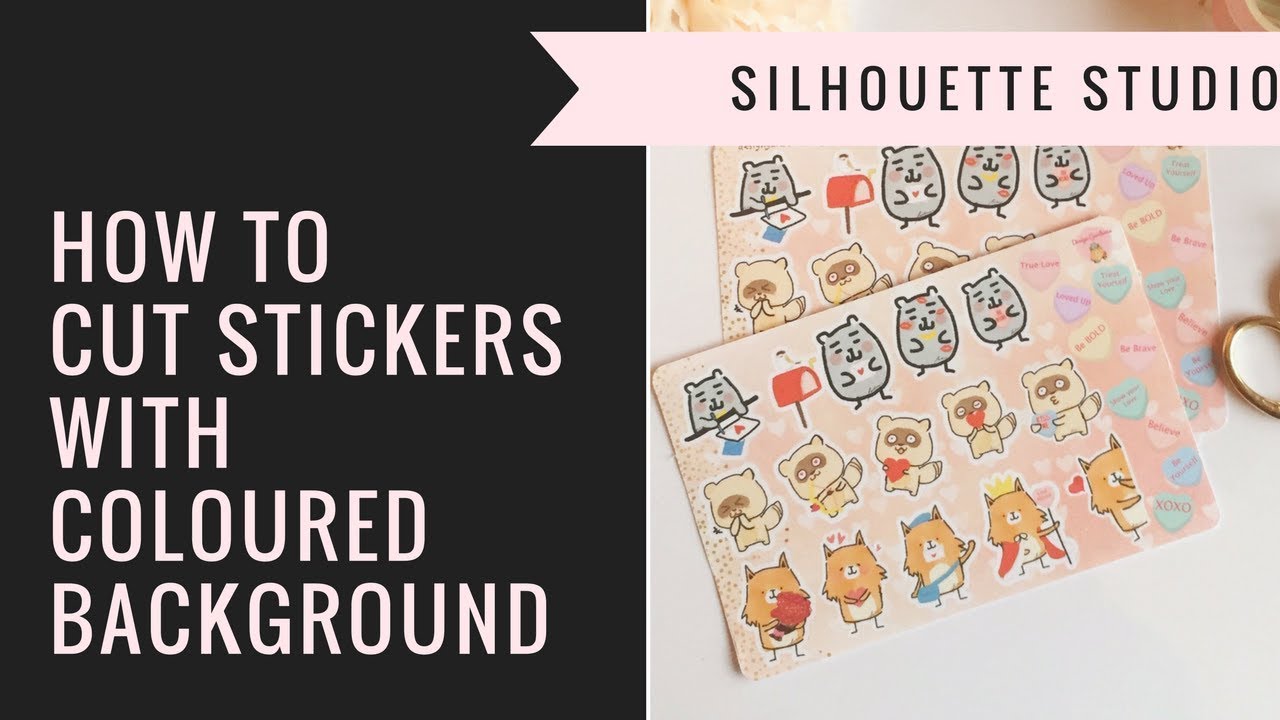 how to cut stickers with coloured background valentines sticker sheet by silhouette studio portrait