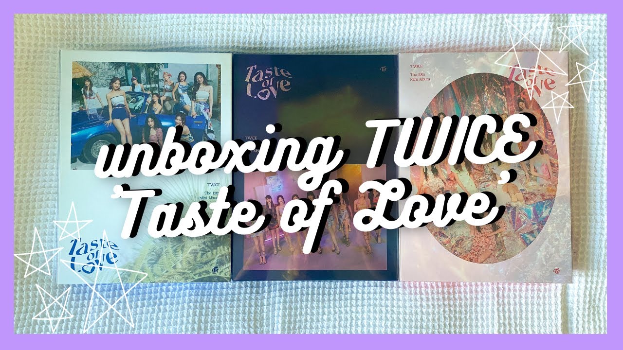 ✰ TWICE 'TASTE OF LOVE' UNBOXING ✰ taste, fallen & in love versions ! four copies !