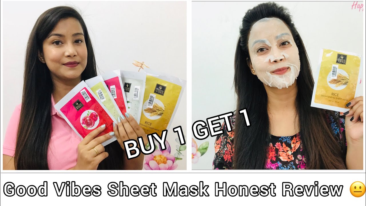 Good Vibes Sheet Mask HONEST Review 😐 | Buy 1Get 1 Offer | Purplle.com | Cherry&rsquo;s world |