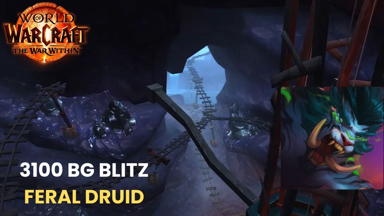 Feral Druid PvP 3100+ MMR Battleground Blitz - The War Within Season 3