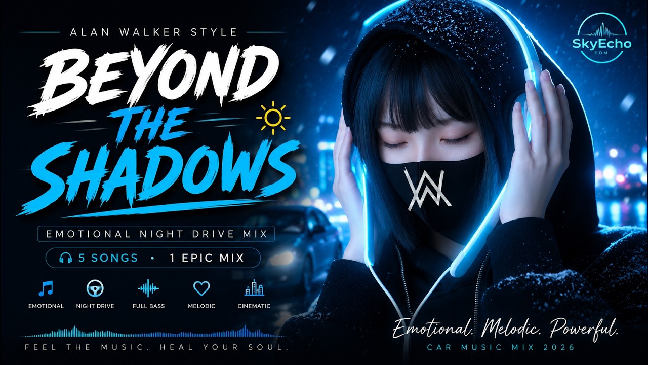 🎧 Alan Walker Style Full Bass Remix 2026 || Beyond the Shadows ☀️ Emotional Night Drive Mix