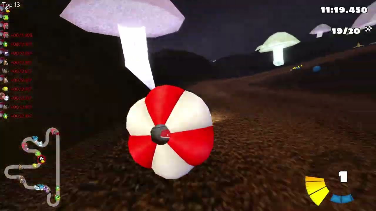 SuperTuxKart - Shrooms Mine, 20 laps, expert