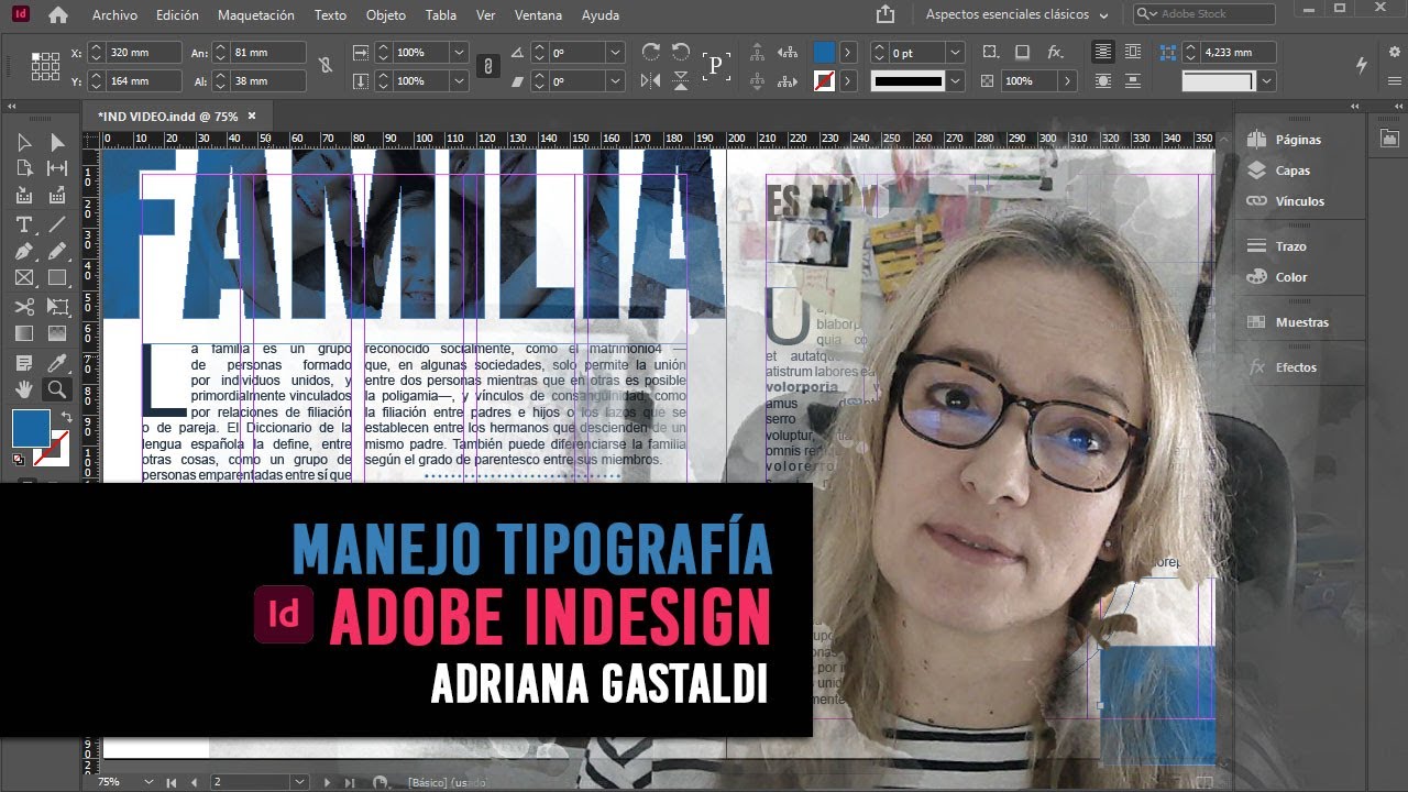 Uso de tipografía en Adobe InDesign