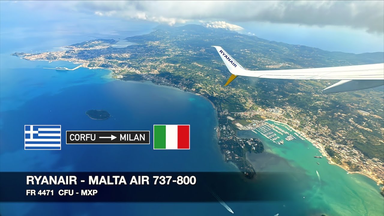 RYANAIR’S SPLIT SCIMITAR WINGLETS! | Ryanair (Malta Air) 737-800 SSW | Corfu ✈ Milan MXP