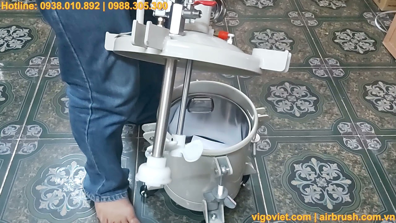 Cách sử dụng nồi trộn sơn 10 lít khuấy tự động | Pressure Tank 10 liter | How to use Pressure tank