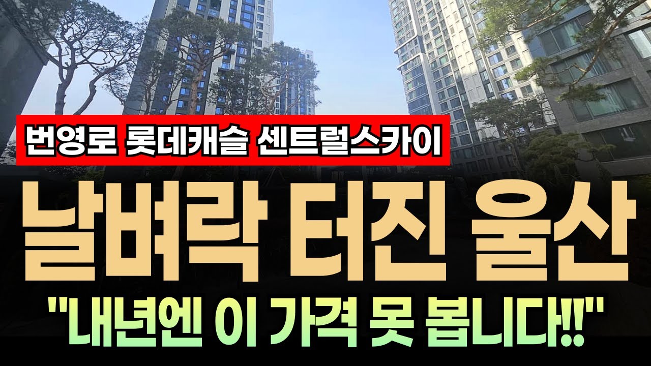 기가 막힌 울산 번영로 롯데캐슬 센트럴스카이 아파트 