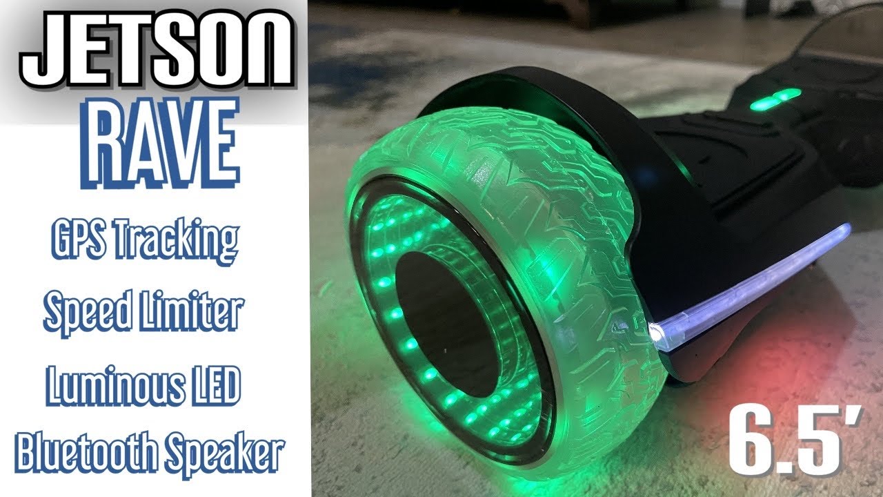 Jetson Rave Hoverboard| Weight Limit 220lb, 12+ | Bluetooth Speaker | GPS Tracking