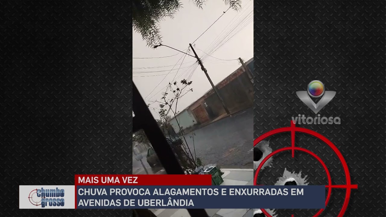 MAIS UMA VEZ, CHUVA PROVOCA ALAGAMENTOS E ENXURRADAS EM AVENIDAS DE UBERLÂNDIA