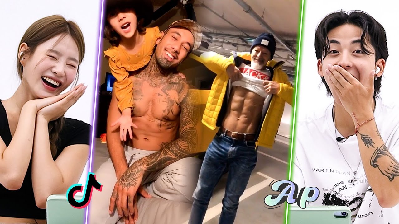 2 корейца познакомились с кокосовыми орехами папами со всего мира через TikTok «Hot Dad Check»｜asopo