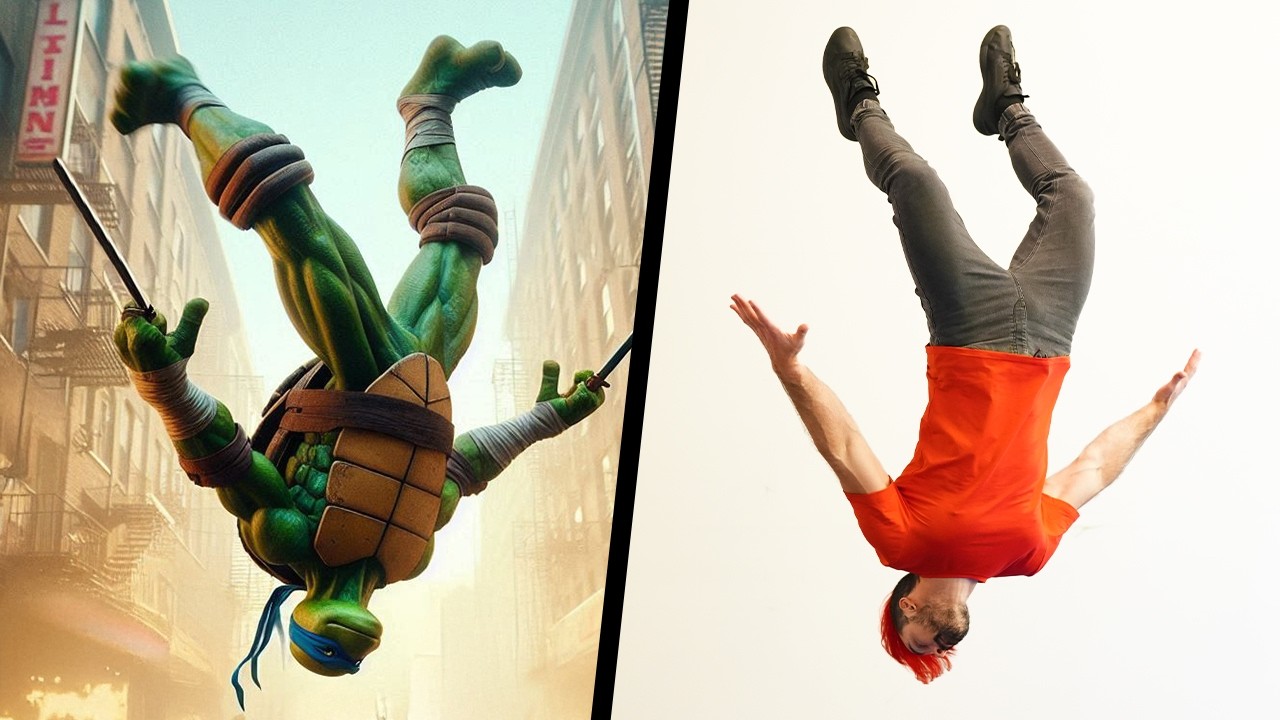 Трюки из «Черепашек-ниндзя» в реальной жизни (TMNT)