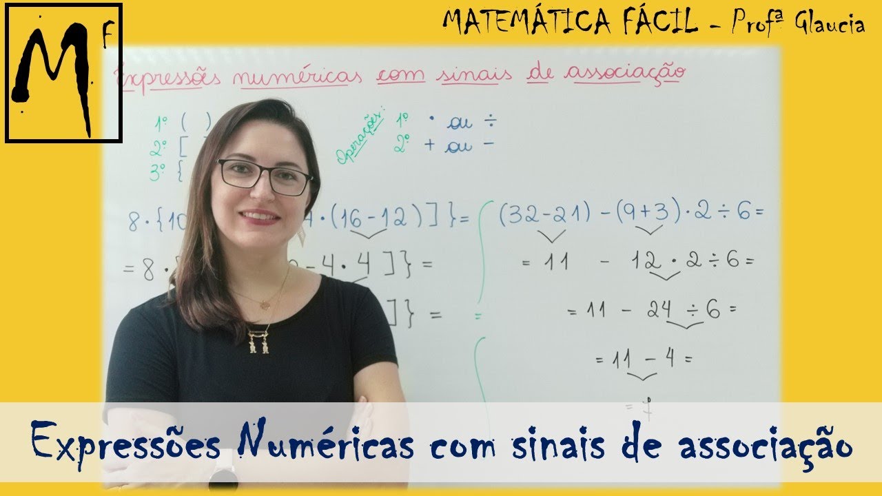 EXPRESS&Otilde;ES NUM&Eacute;RICAS COM SINAIS DE ASSOCIA&Ccedil;&Atilde;O | Prof&ordf; Glaucia
