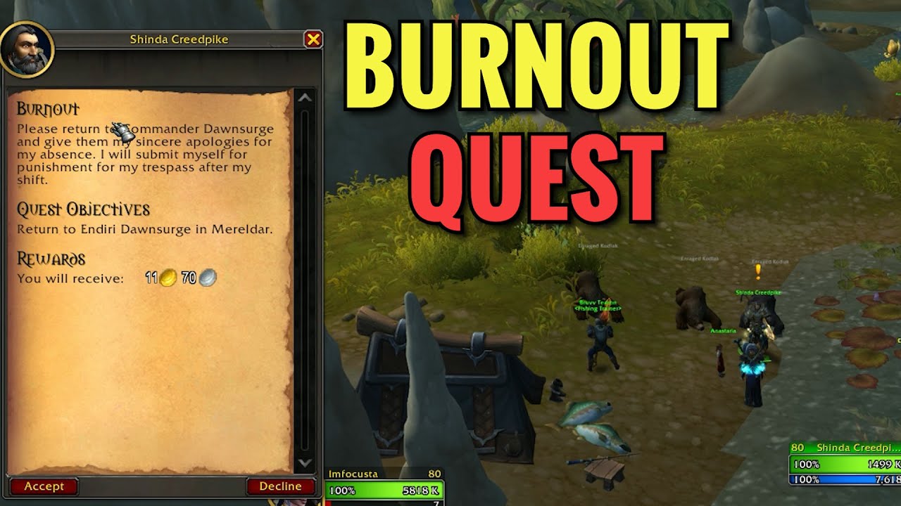 Burnout Quest (WoW TWW)