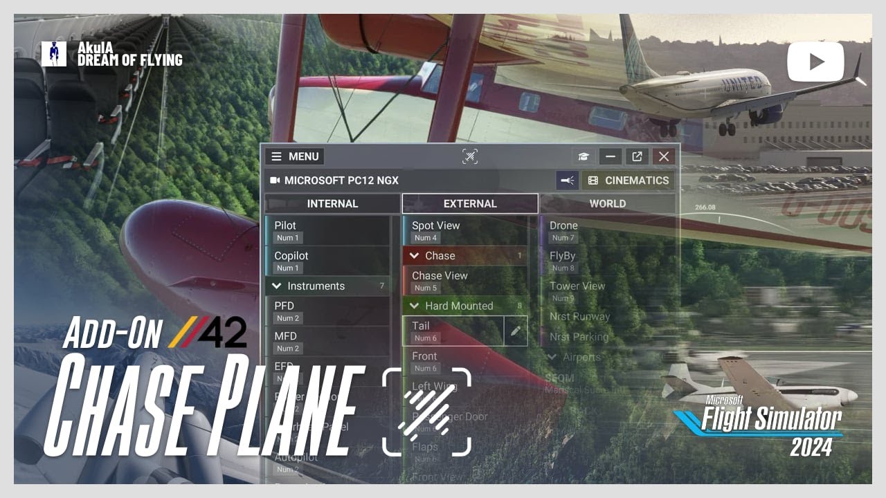 Caméra immersive avec CHASE PLANE dans FS 2024