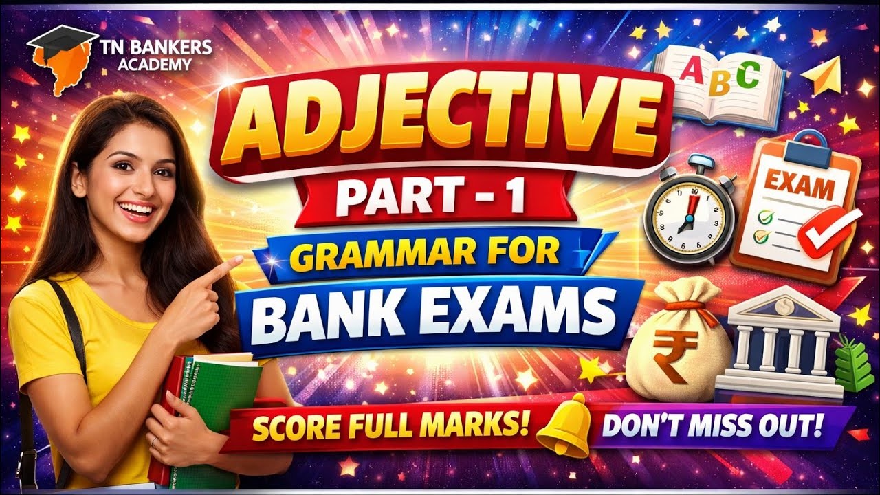 Adjective Part 1 for RBI Assistant & upcoming Bank Exams 