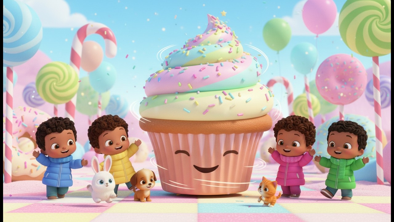 Happy Cupcake Spin 🧁🎶 | Party Fun | Kids Nursery Rhyme & Fun Song for Toddlers & Preschool