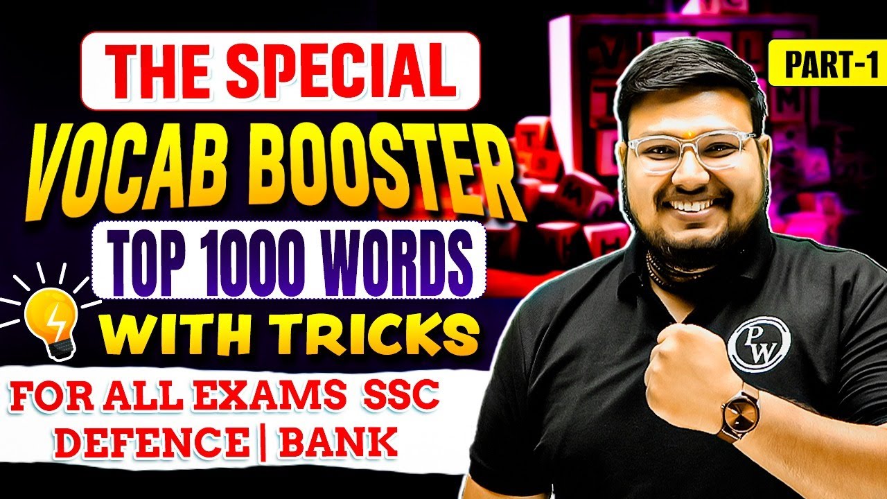 The Special Vocab Booster | Top 1000 Words With Tricks for All Exams | Vocab By Bhragu Sir