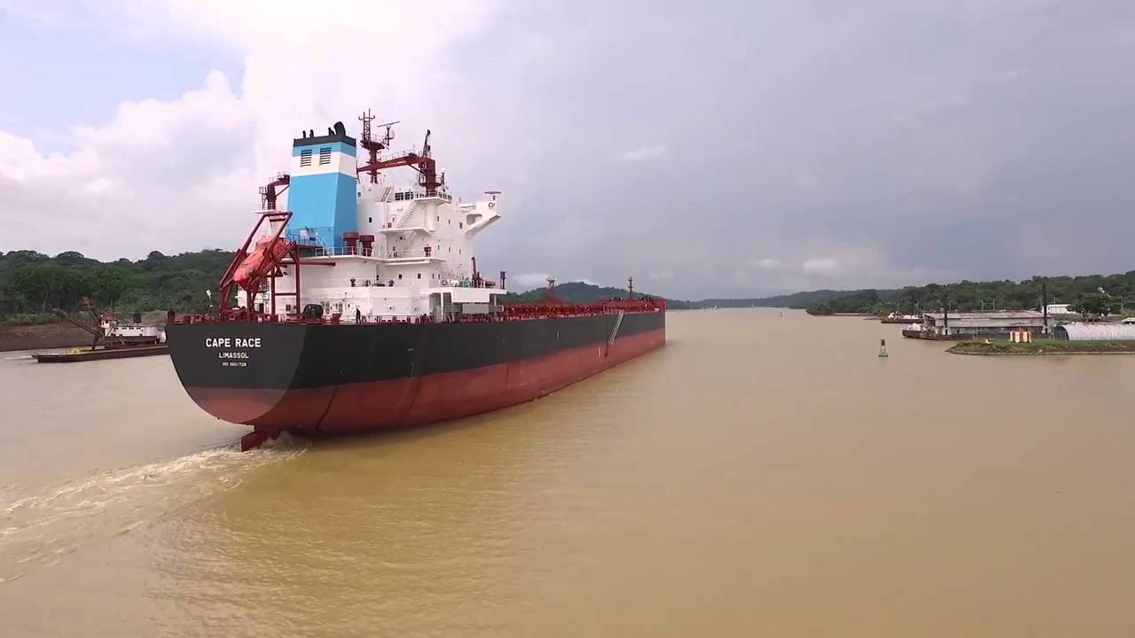 Bulk Carrier Ship at the Panama Canal
