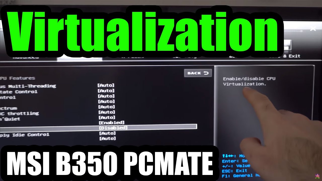 Come abilitare la virtualizzazione su MSI B350 PC MATE? (data BIOS nov. 2019)