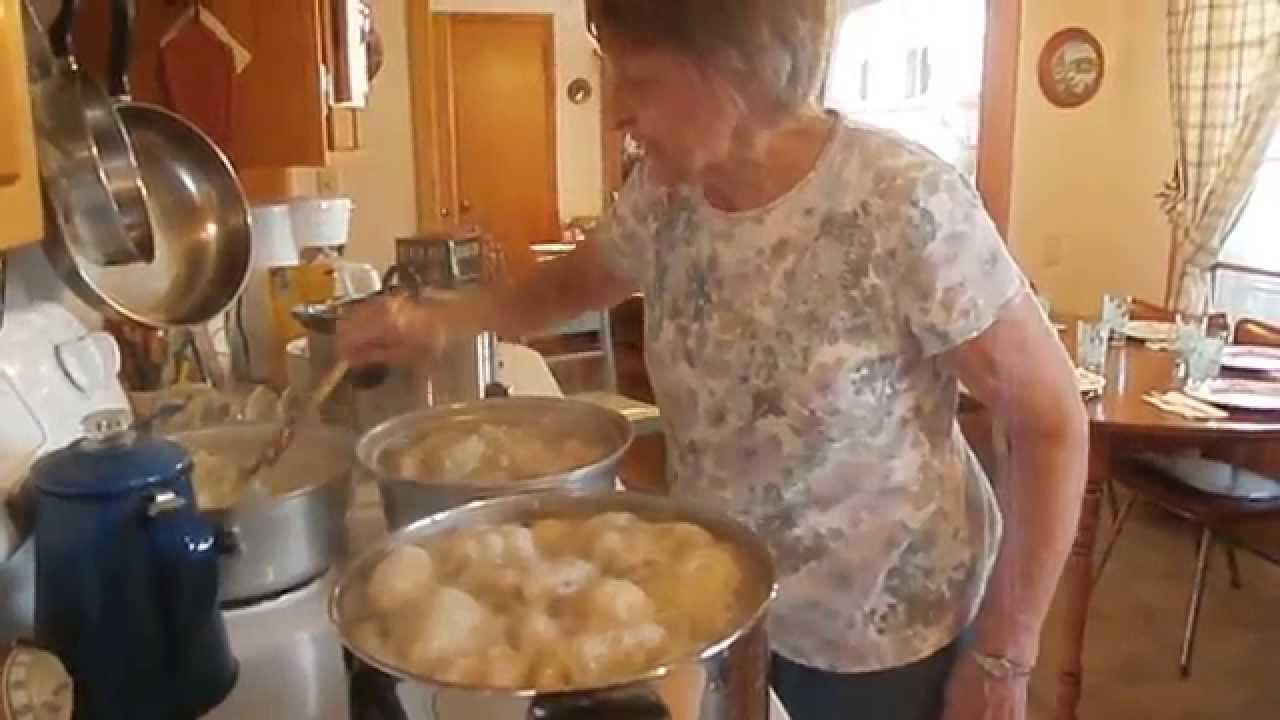 How to make Norwegian Potato Klub and Side Pork with Aunt Ruby  in Montevideo, Minnesota  March 2015