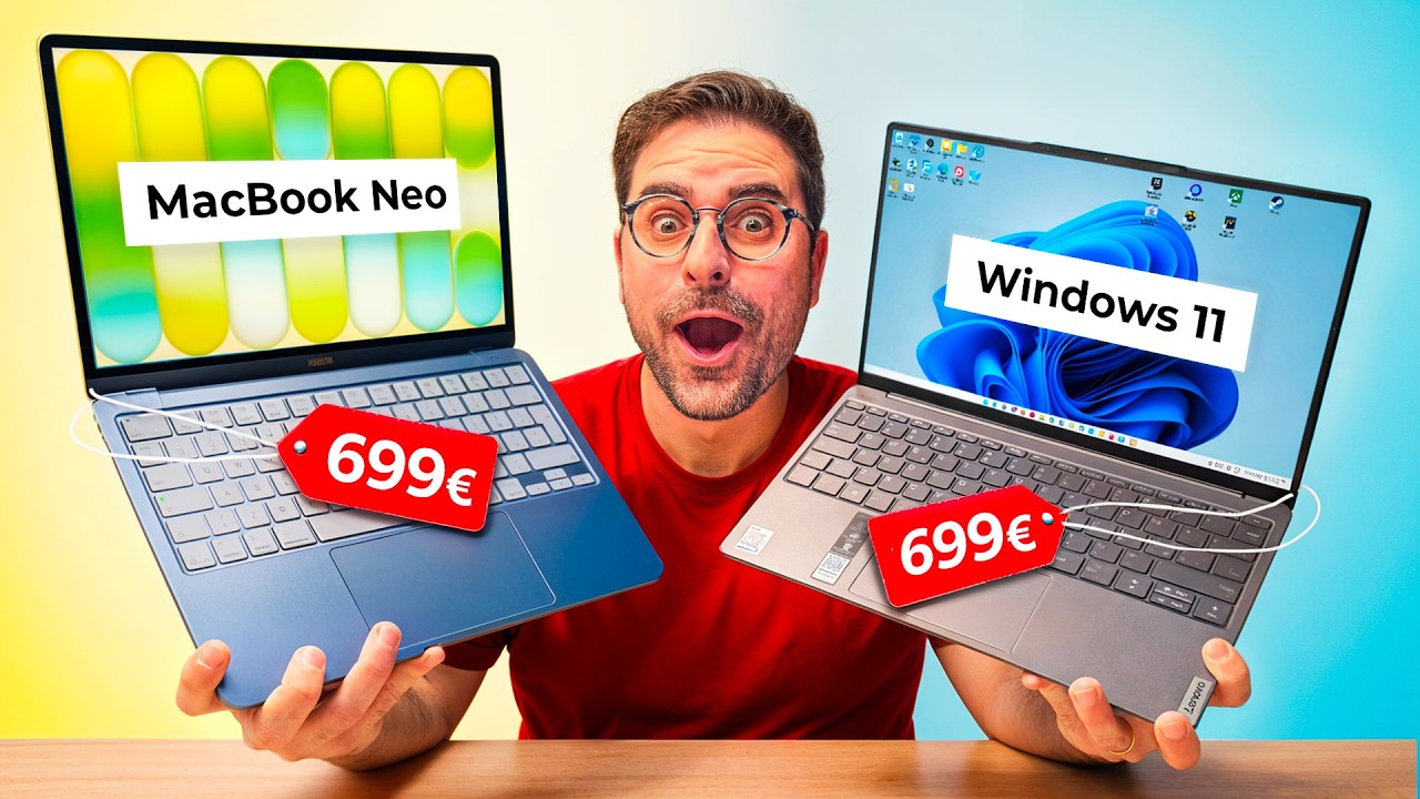 MacBook NEO vs WINDOWS da 699€ (Test GAMING INCLUSO!)