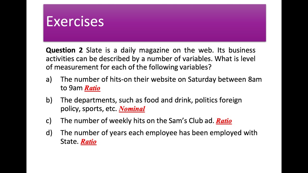 كلية الجبيل الصناعية  Stat - Chapter 1 - Exercises