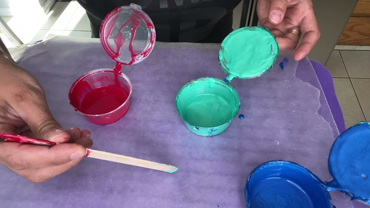 28. How to Test the Density of Paint to Create Cells in Pour Painting | Rayleigh–Taylor instability