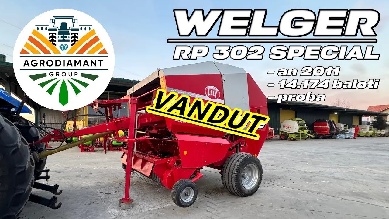 [VANDUT] WELGER  RP302 SPECIAL, an 2011, presa pentru baloti rotunzi - DE VANZARE - AgroDiamant