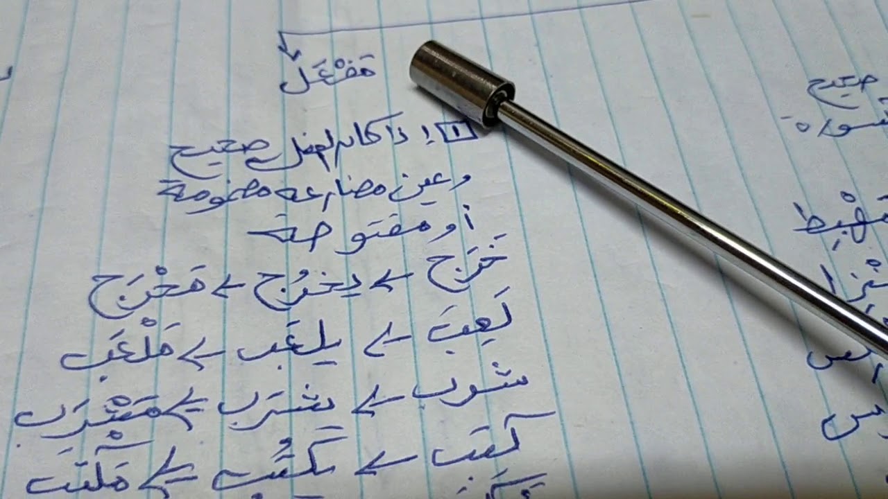 شرح درس( اسما الزمان والمكان) لطلاب الصف الثالث الاعدادي