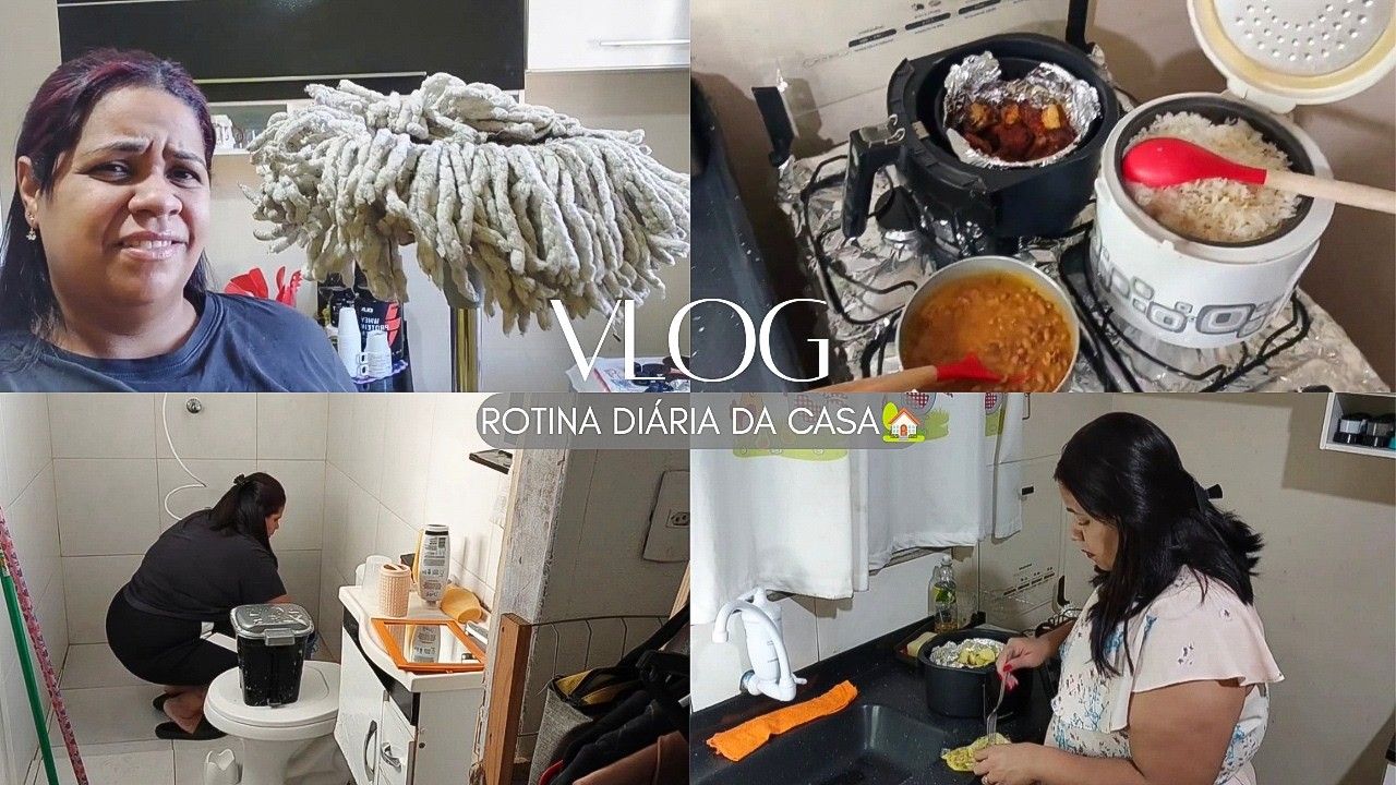 ROTINA DIÁRIA🏡 Dei uma Geral na Casa | Organização | Banheiro estava podre | JANTA😋 Casa da Bi