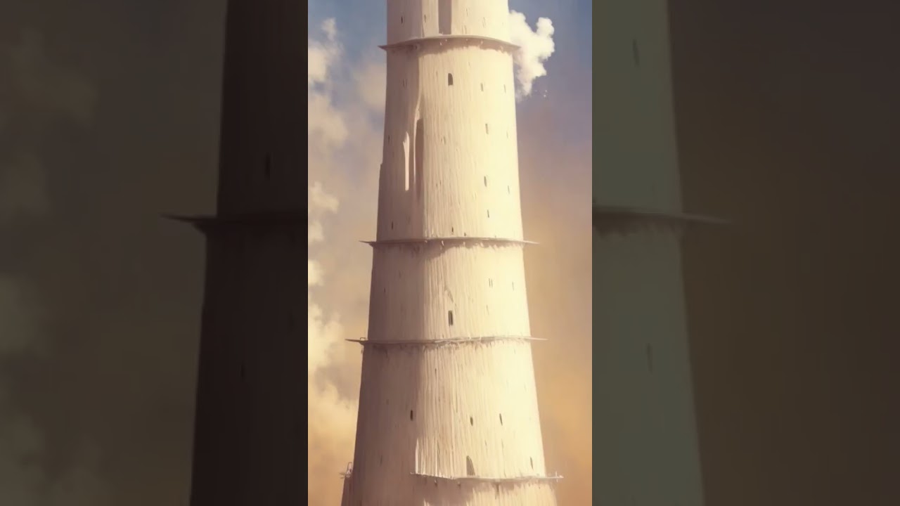 Babylon tower lost architecture,  SD comfyui,  audioreactive 