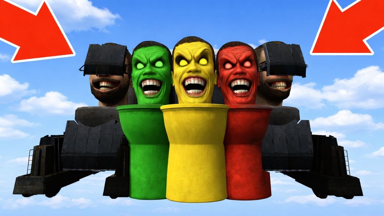 NEW SKIBIDI TOILET MEMES FALL INTO THE GIANT PIT BY SPARTAN | GARRY’S MOD