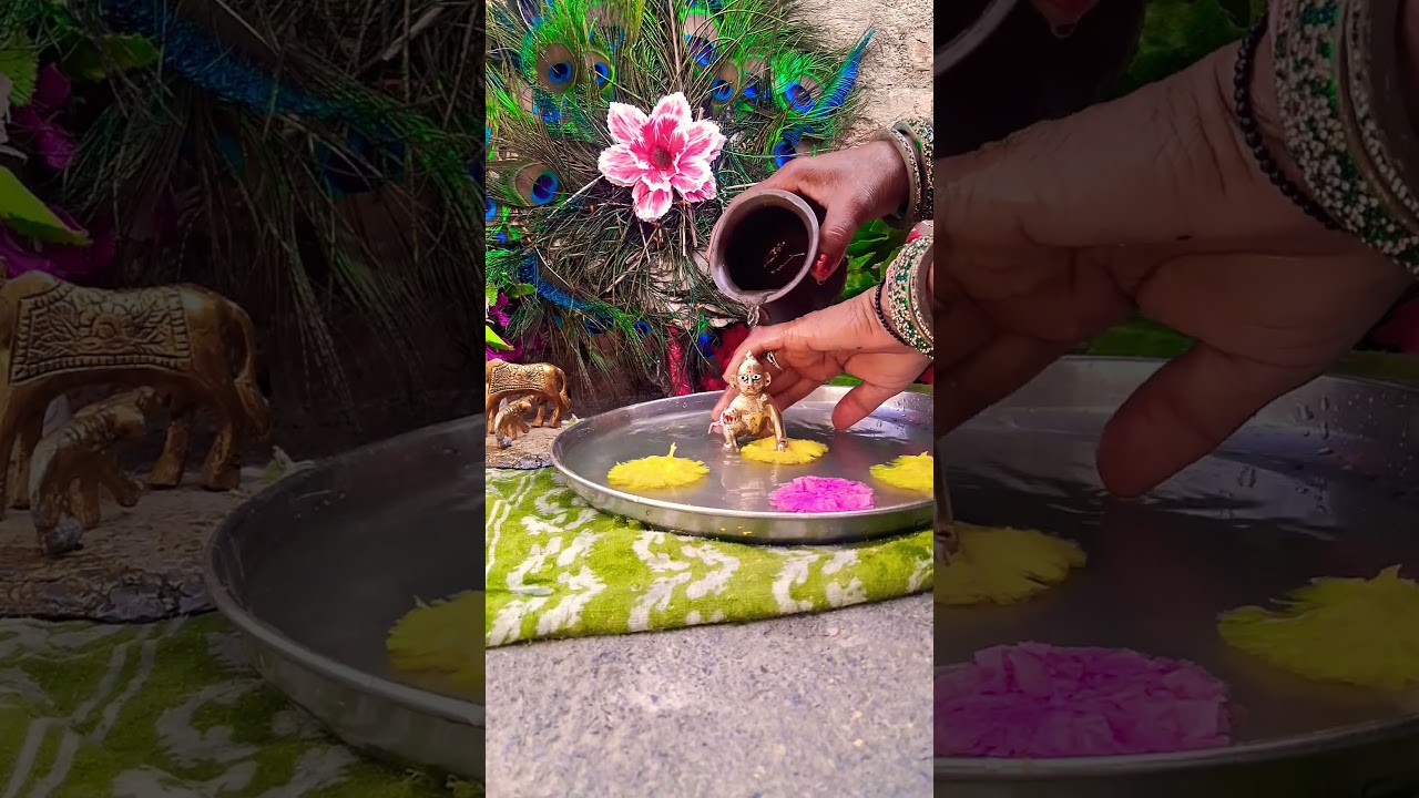 मेरे लड्डू गोपाल का आज का स्नान दर्शन  #LadduGopal #LadduGopalSnan #BalGopal