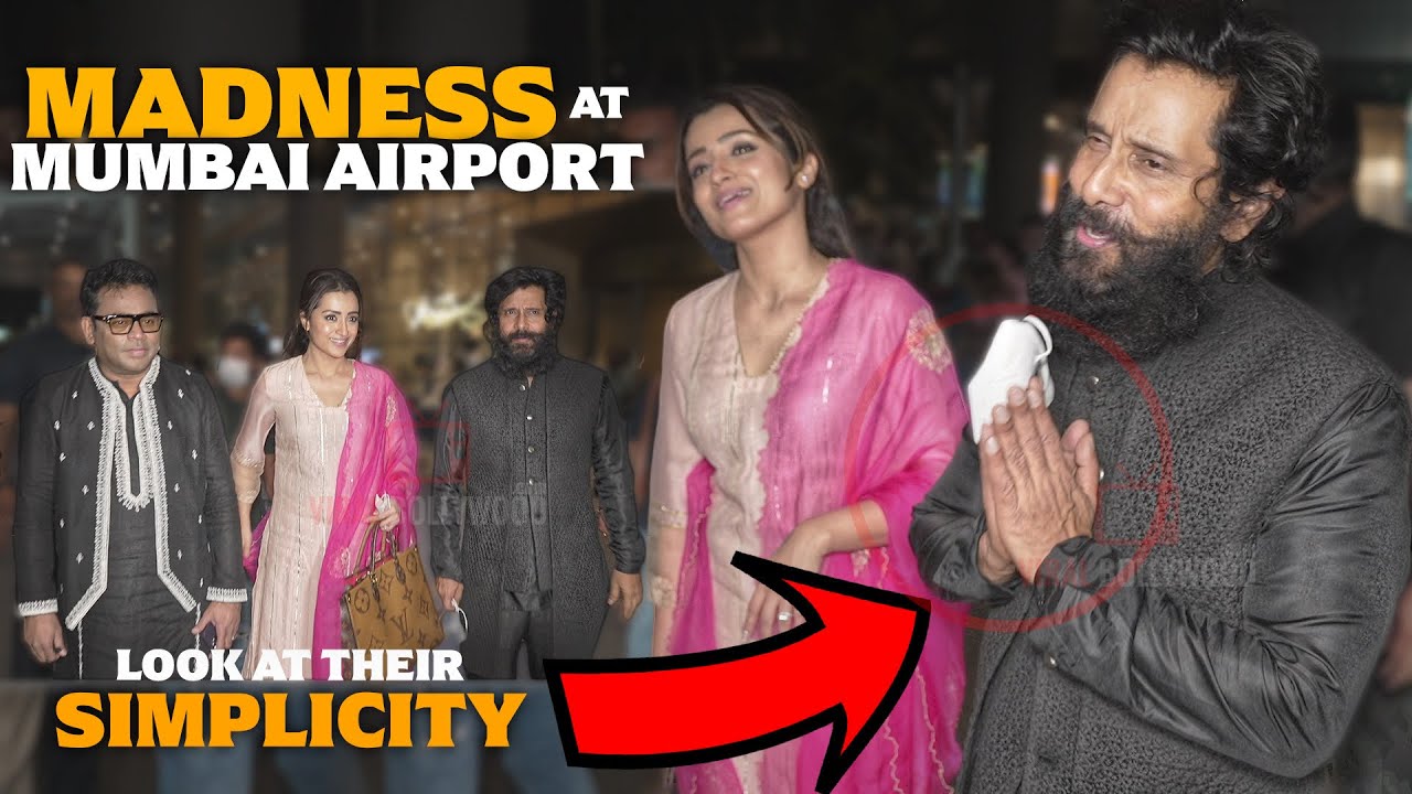 MADNESS for South Superstar in Mumbai | Chiyaan Vikram, Trisha Krishnan, AR Rahman in Mumbai for PS1