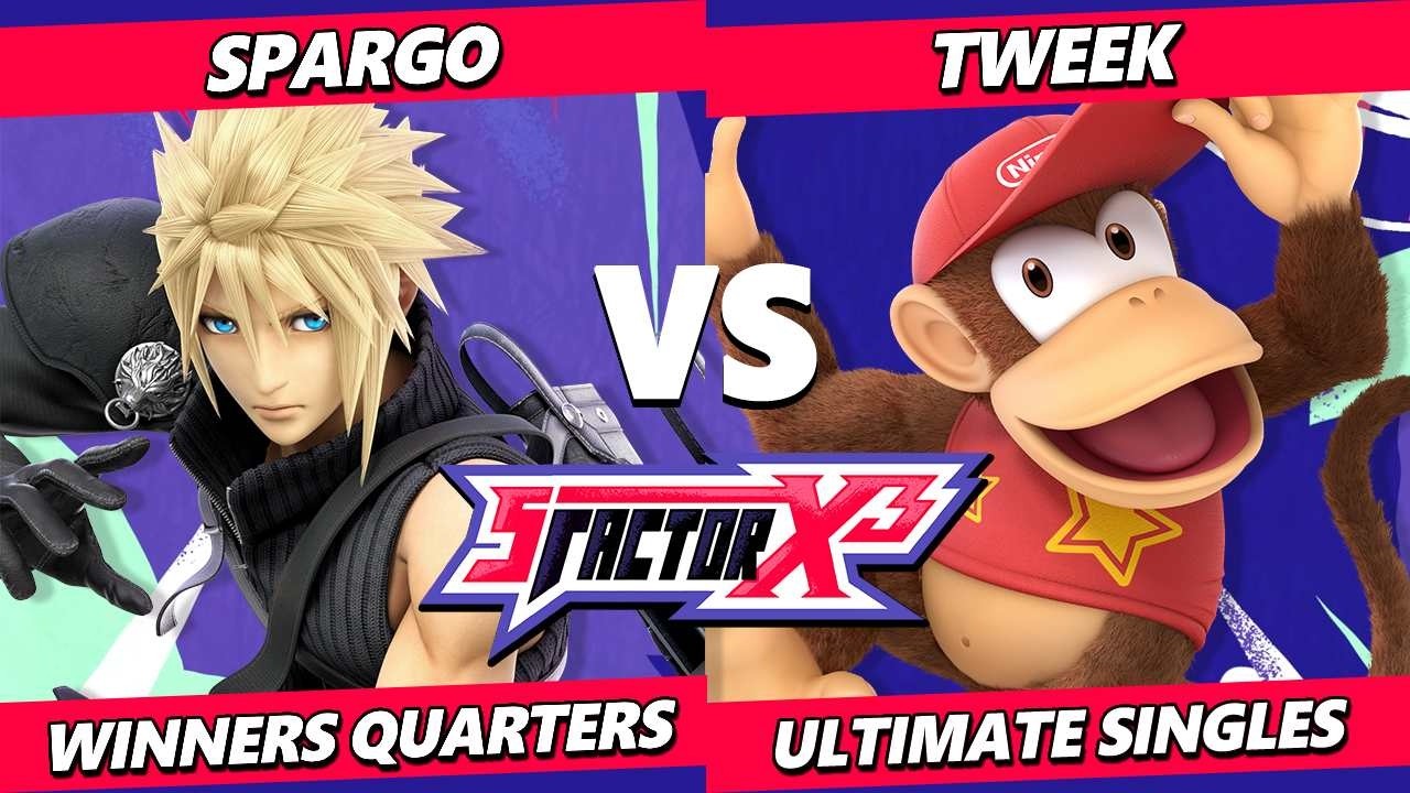 S Factor X3 &mdash; Spargo (Cloud) против Tweek (Diddy Kong) Smash Ultimate &mdash; SSBU