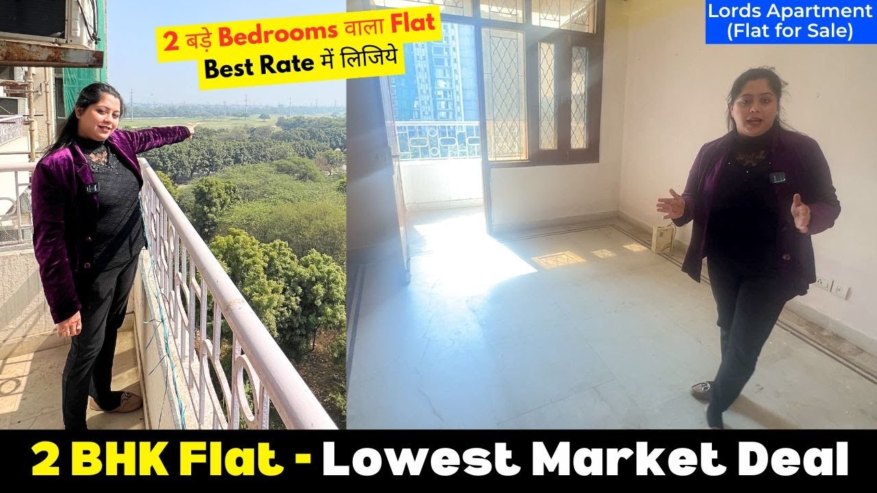 बड़े कमरे - 2 BHK Society Flat for Sale, 90% Loan Upto - Dwarka Sector 19, Delhi (Lords Apartment)