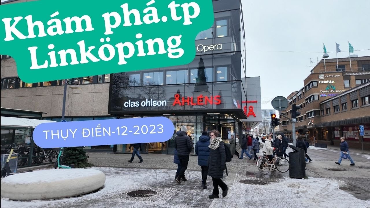 walking in Linköping Sweden, December   2023
