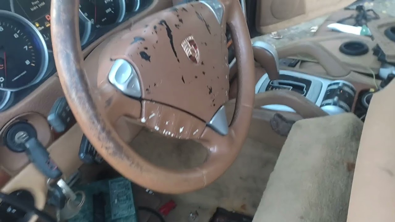 Poorsche cayenne S (2002/2006) Repair of electrical mains dey2 ელექტრო გამბულობის მოწესრიგება დღე 2