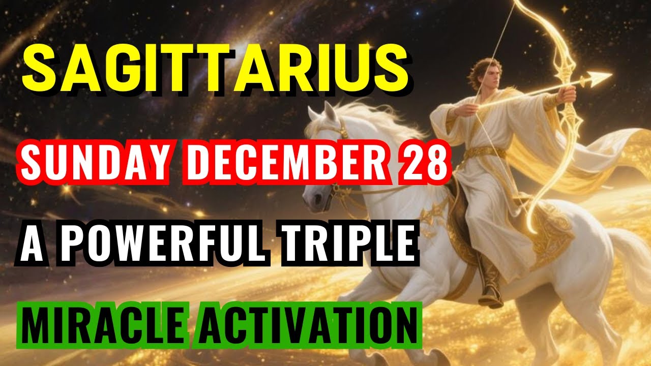 Sagittarius ♐ 💰 SUNDAY, DECEMBER 28, 2025 &mdash; 3 MIRACLES IN A ROW CHANGE EVERYTHING