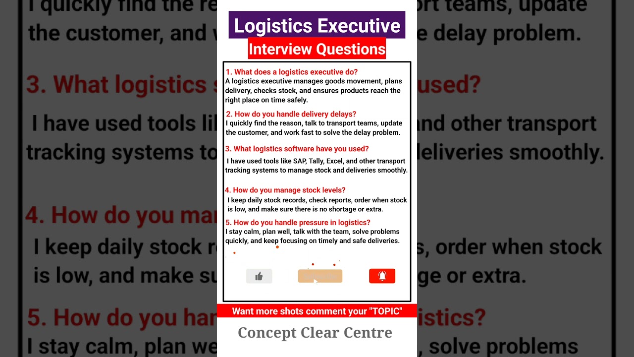 Top 5 Logistics Job Interview Questions and Answers to ace your Dream Job