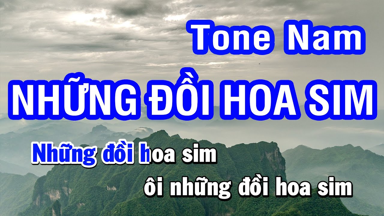 Karaoke Những Đồi Hoa Sim (Phương Dung) - Tone Nam (Asia)