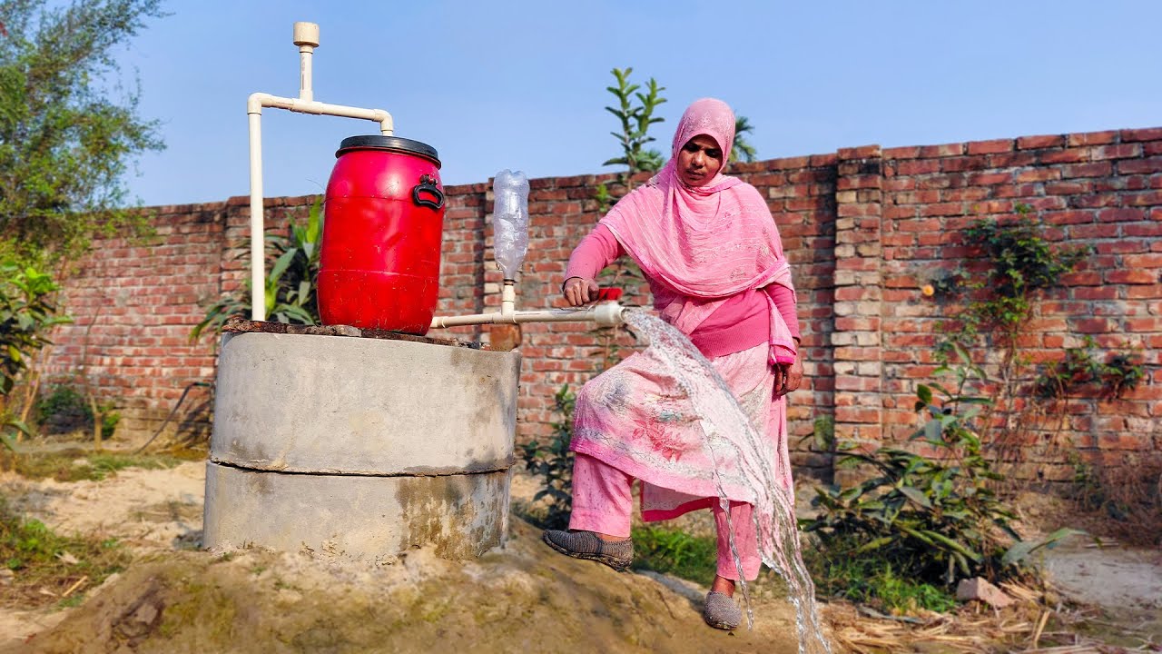 I make pressured pump from deep well without electricity!