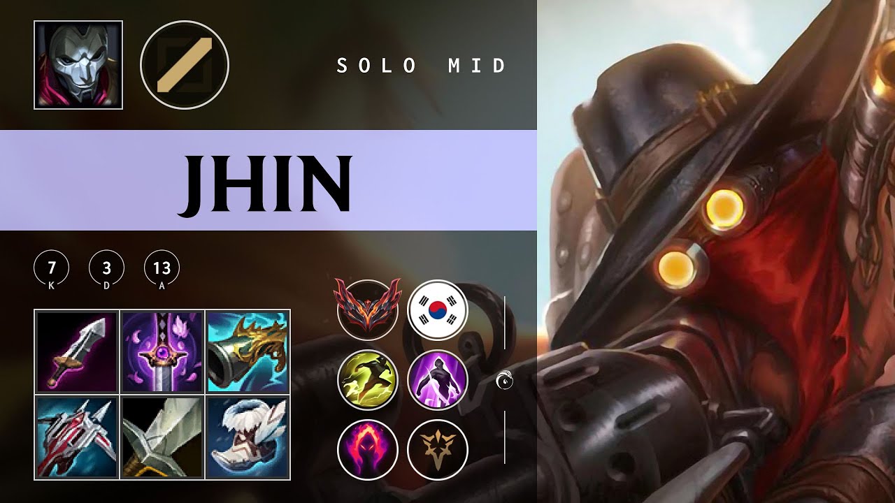 Jhin Mid vs Galio - KR Grandmaster Patch 25.24