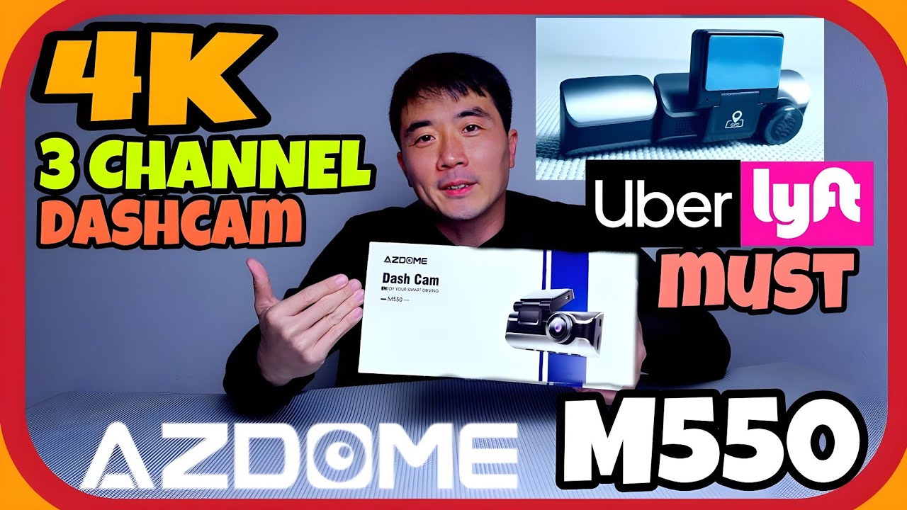 AZDOME 4K 3 channel Dashcam full in-depth review Uber Lyft Taxi Doordash grubhub must have. GPS wifi