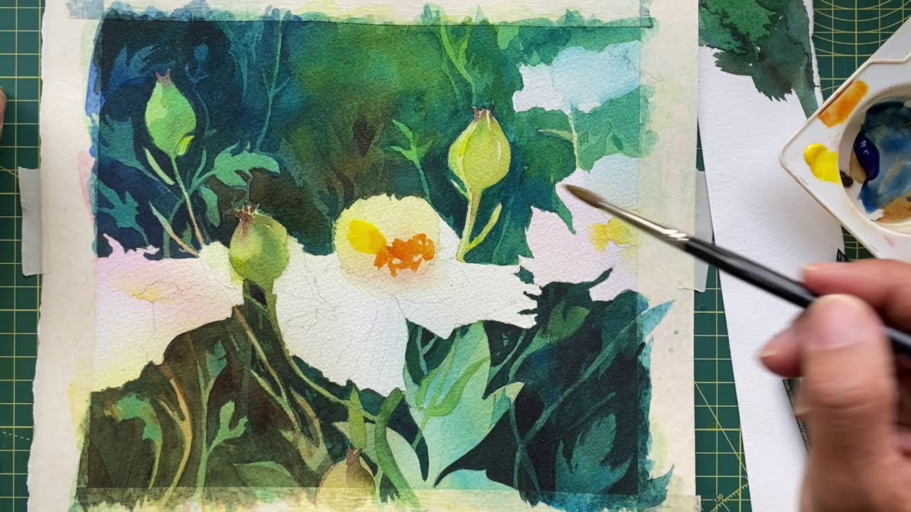 Negative painting - Flowers Wk5