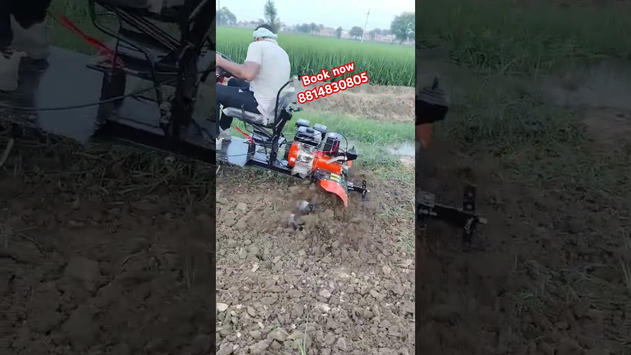10 Hp 4&times;4 Wheel Drive petrol Power Weeder With Steering