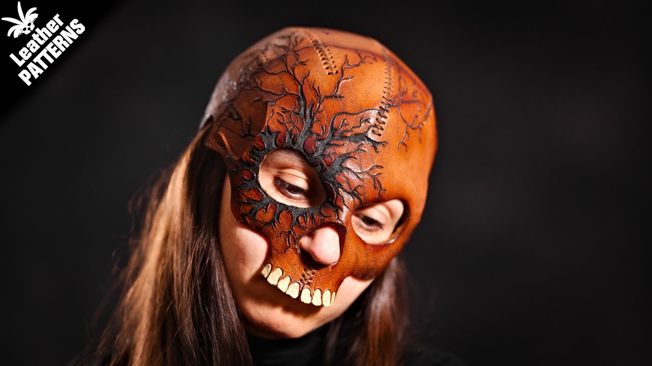 Making a leather skull mask for Halloween