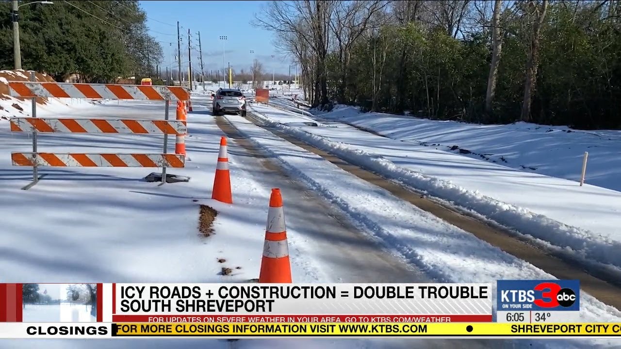 Icy roads in south Shreveport